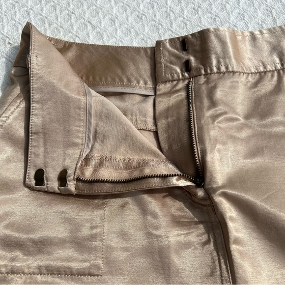 CALVIN KLEIN GOLD METALLIC MINI SKIRT - Picture 4 of 8